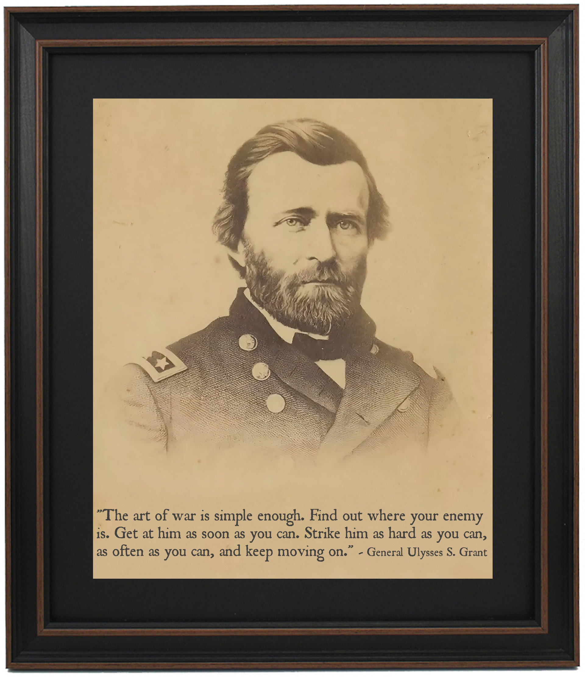 Canora Grey General Ulysses S. Grant, Portrait And Quote, "The Art Of ...