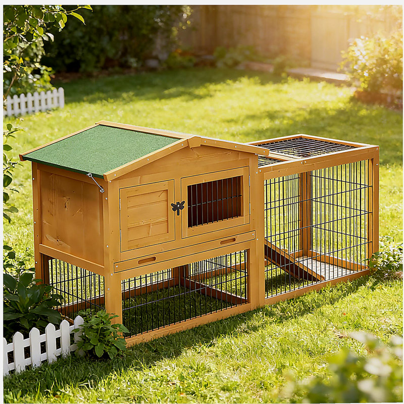 Niche pour animaux d'extérieur, clapier à lapin, Jaune