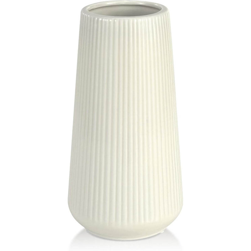 Ceramic Table Vase, Beige