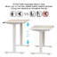 Bureau assis-debout électrique réglable en hauteur avec mémoire de position et gestion des câbles pour postes de travail ergonomiques à domicile (BUREAU SEULEMENT, CHAISE NON INCLUSE)