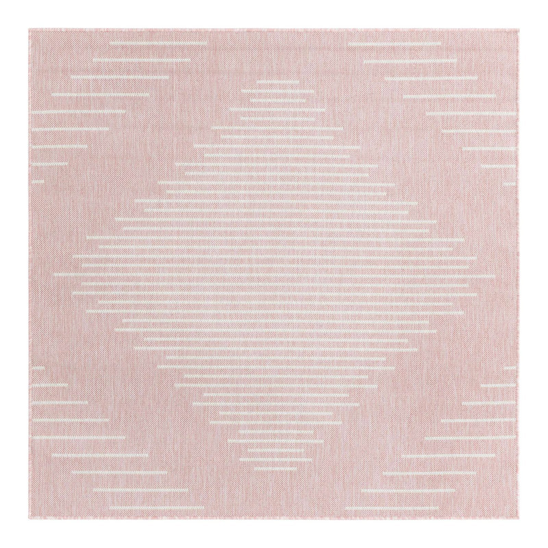 Striped Indoor / Outdoor Rug, Square 5'3"