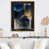 Toile avec cadre flottant or