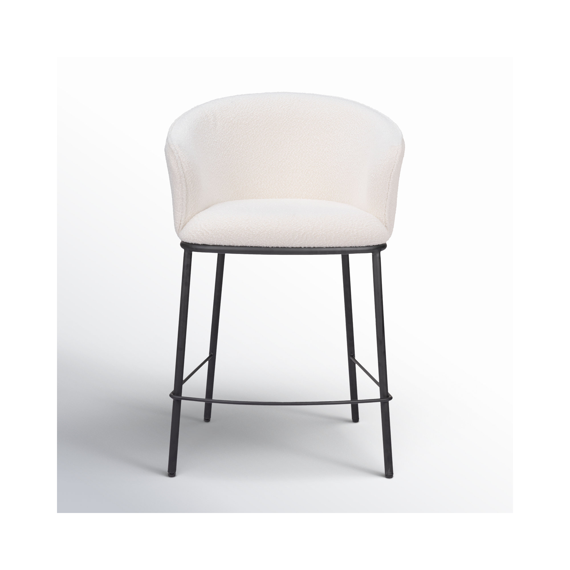 Essen Bar & Counter Stool, Counter Stool (25.6" Seat Height), Black, Ivory