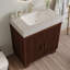 Meuble-lavabo de comptoir en pierre aggloméré 30 po avec lavabo en céramique-1850306