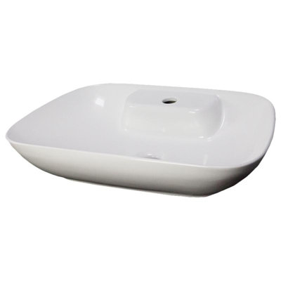 White Ceramic Rectangular Vessel Bathroom Sink -  Plumbing N Parts, PNP-28669
