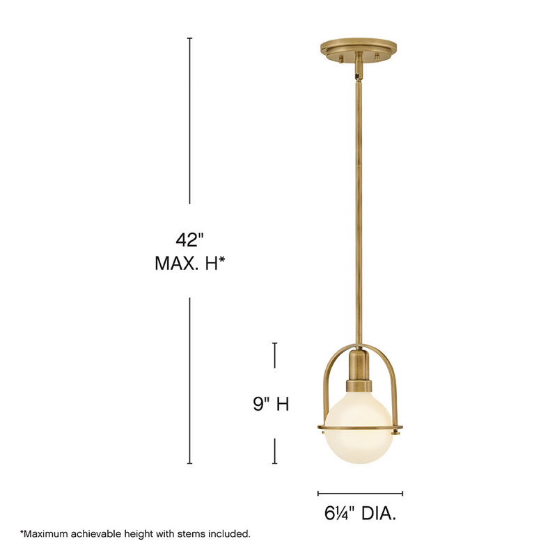 Somerset 1 - Light Semi Flush Mount, Heritage Brass