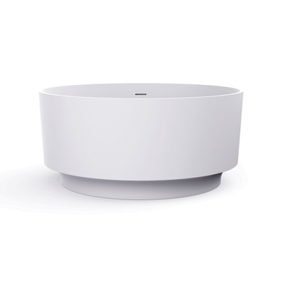 Baignoire de trempage autoportante de forme ronde de 49 pouces pour salle de bain