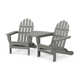 Classic Folding Adirondacks with Angled Connecting Table