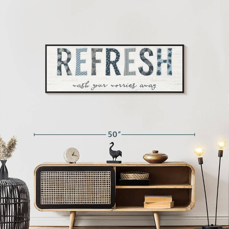 Refresh, 43" X 15", Floating Frame Black