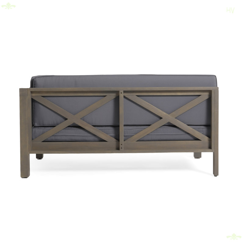 X-BACK RIGHT CORNER BENCH, Dark Grey