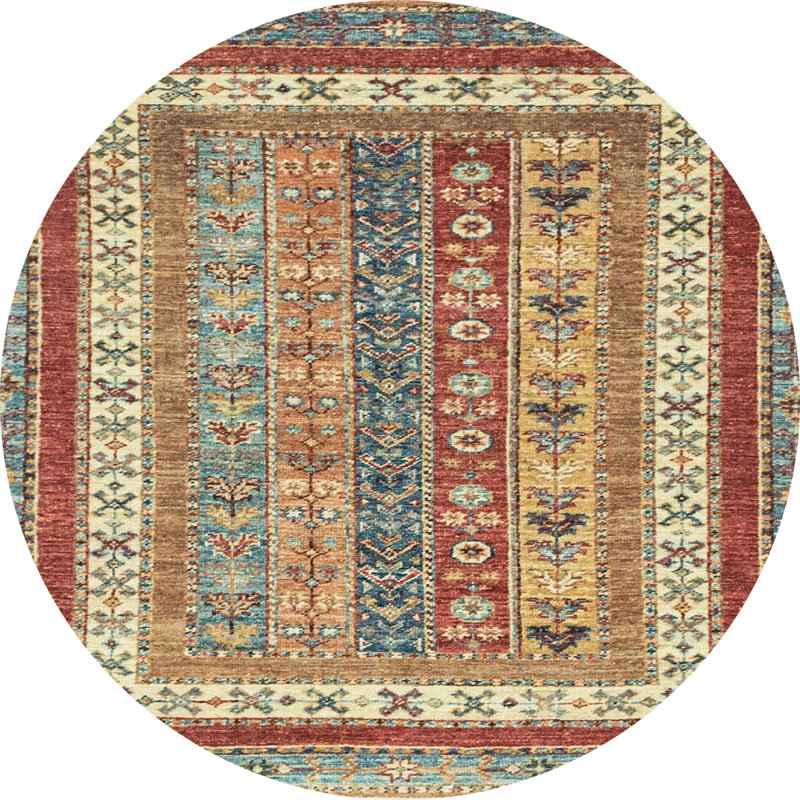 Abstract Indoor Rug, Round 7'