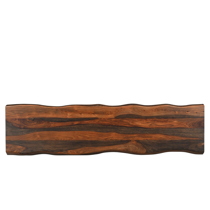 Chaliyah Solid Wood Bench, Walnut, 68" W