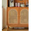 Armoire garde-manger moderne et simple en rotin tissé multifonctionnel de grande capacité