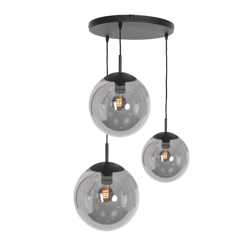 Caddell 3 - Light Black Jar Pendant