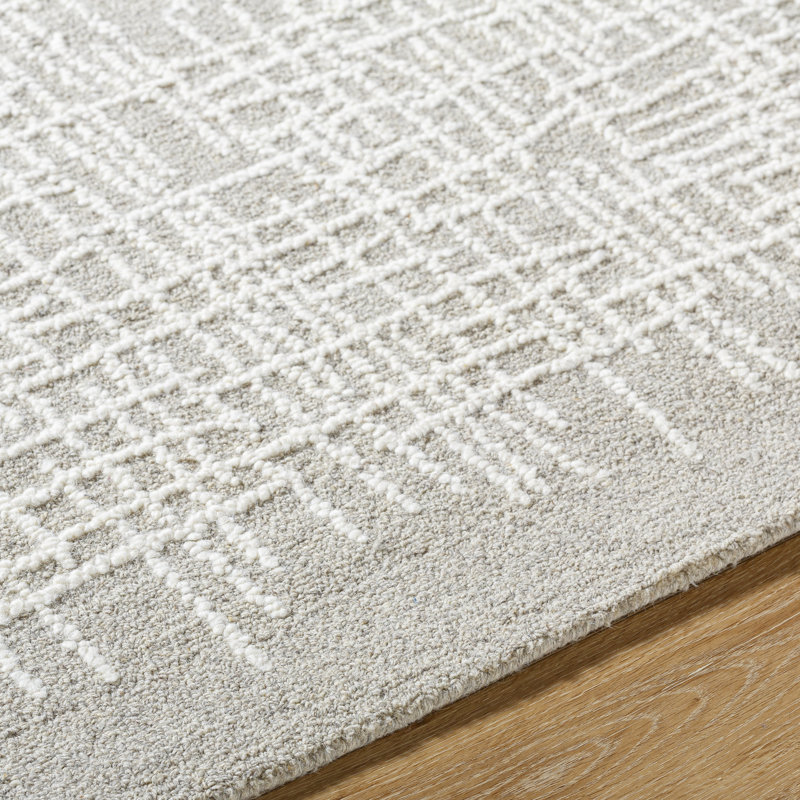 Karde Hand Tufted Wool Abstract Indoor Rug, Rectangle 8' x 10'