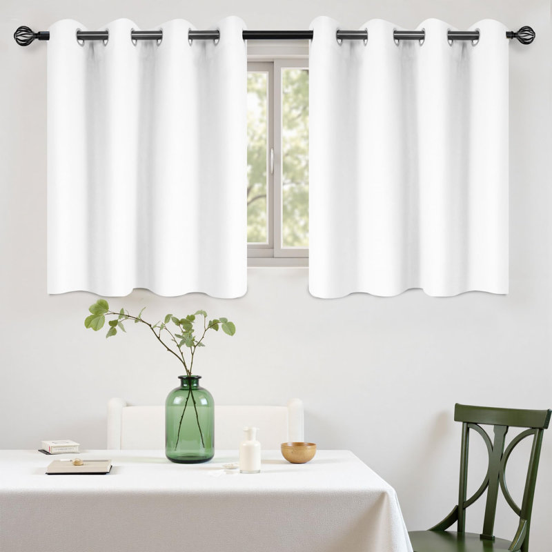 Rideau simple occultant et texturé Oakridge, L 52 po x L 84 po, Blanc