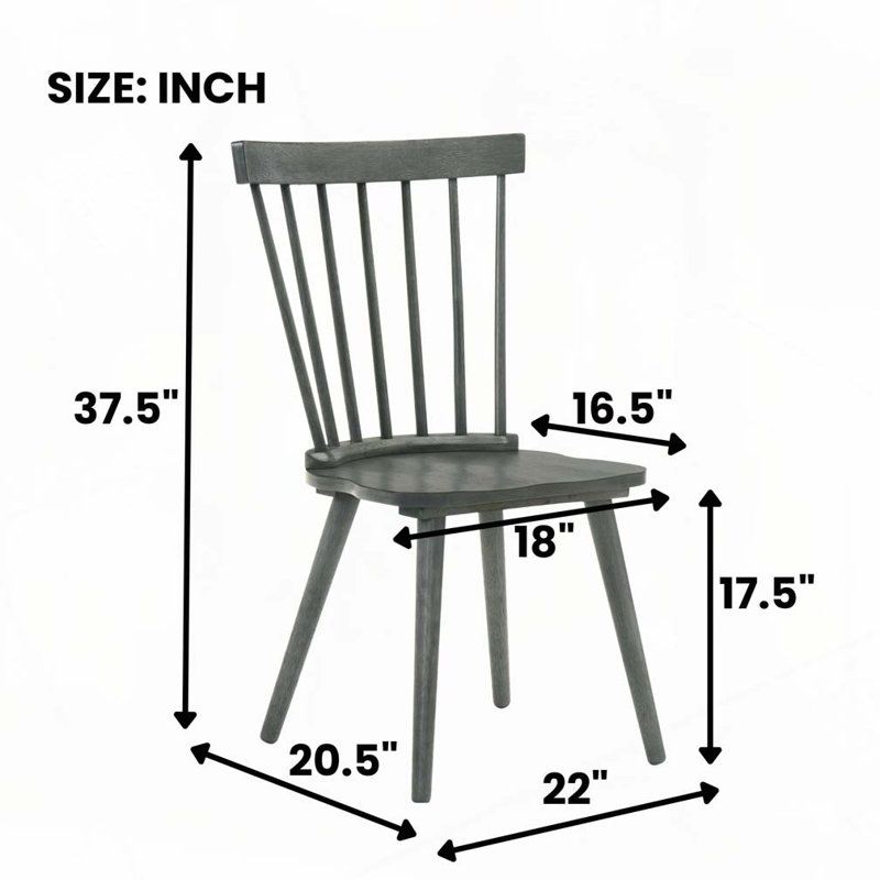 Chaise de salle à manger Farmhouse, Gris