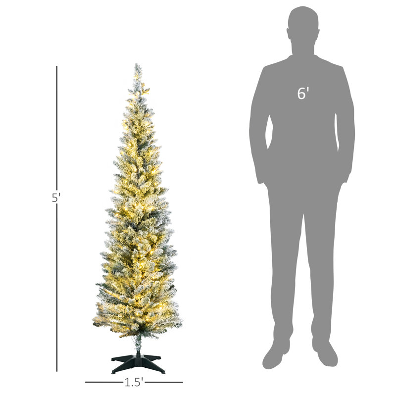 Grand sapin de Noël artificiel pré-éclairé avec lumières DEL, 4'11"