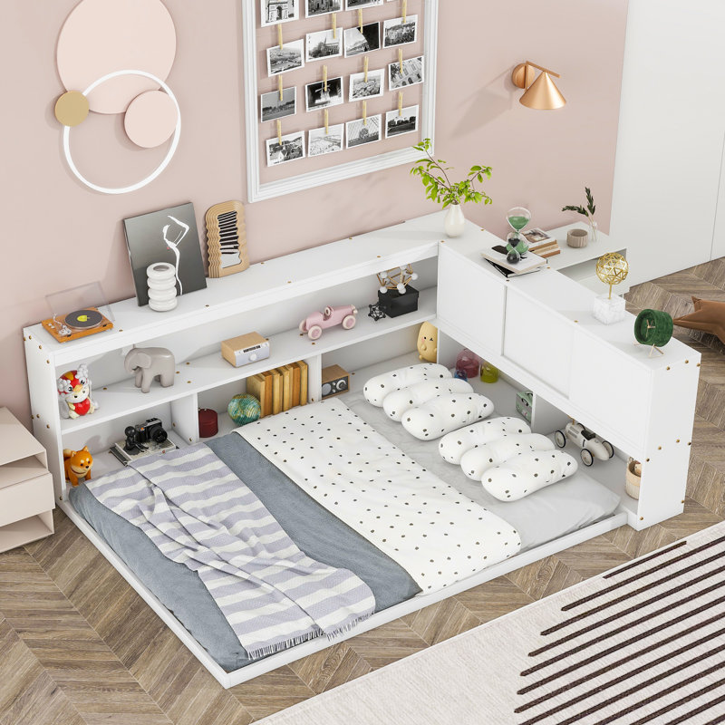 Dorland Bookcase Bed, White