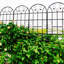Ensemble de 2 treillis de jardin en métal 86,7 "x 19,7" antirouille pour plantes grimpantes support de fleurs extérieur noir