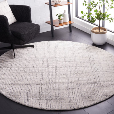 Tapis ivoire / gris touffeté à la main Rowe