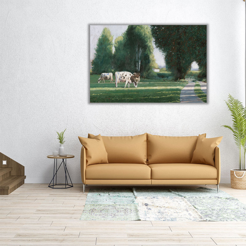 Pâturages - reproduction d'art sur toile, H 20 po x l 30 po