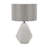 Vazquez Cement Stone Geometric Gray Table Lamp with Drum Shade