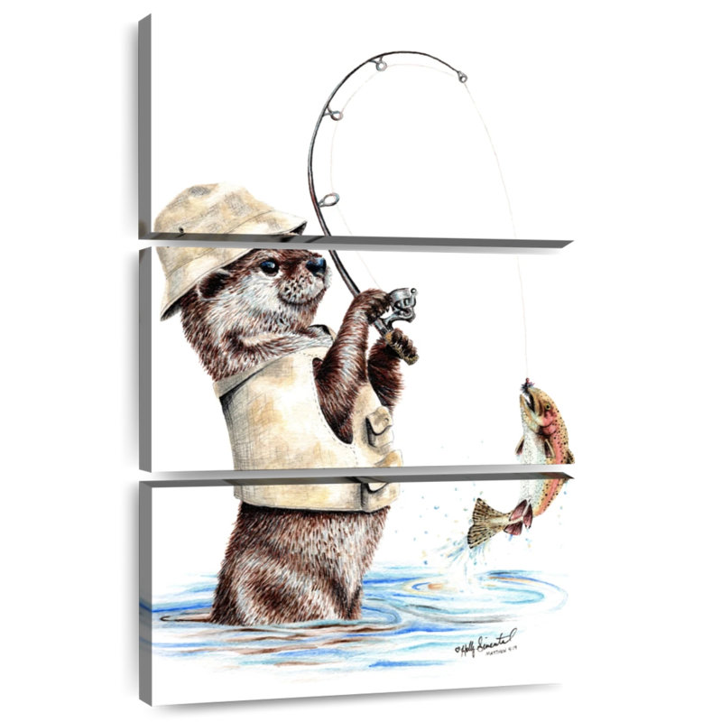 Senne Nature's Fisherman, 57" H x 36" W