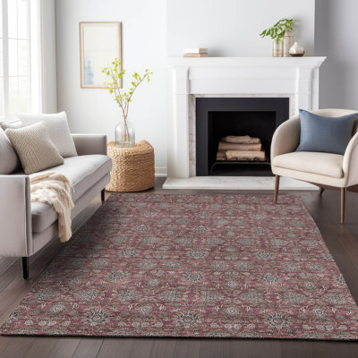 Premium Machine Washable Prisco Merlot Rug