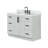   Kayleigh 49 Inch Single Oval Sink Bathroom Vanity with Carrara White Marble Countertop 1.5 Inch in Grey-130222950-130222948