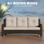 184.9cm Wide Metal Patio Sofa with Cushions-2066629315-2066629312
