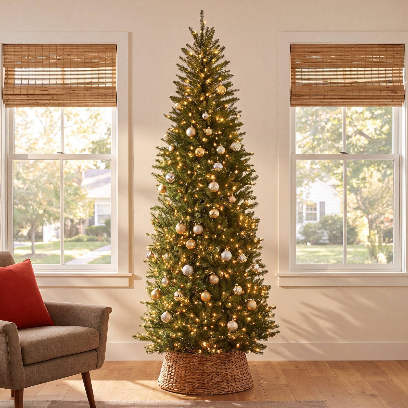 Dunhill 7.5' Pre-Lit Fir Tree - The Holiday Aisle®, 9' H
