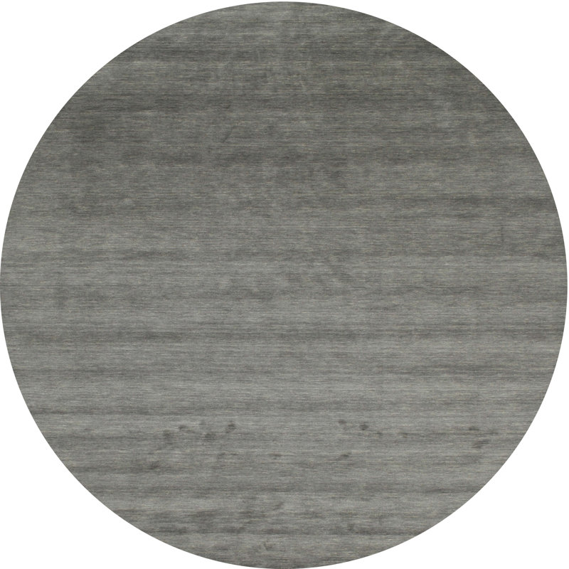 Tapis gris zone contemporaine, Rond 5 pi