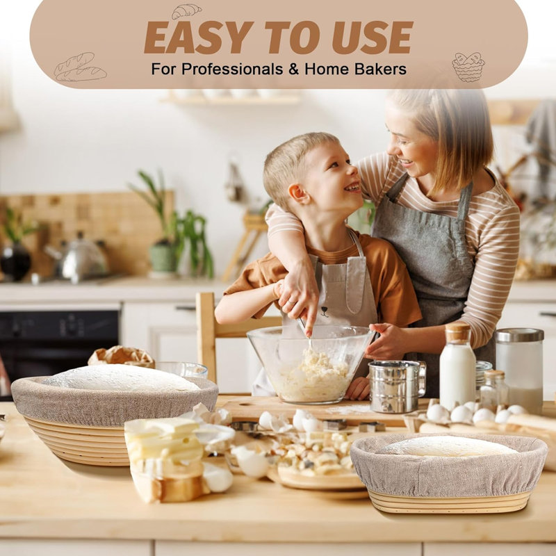 Sourdough Starter Kit, Bread Proofing Baskets