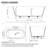 60'' W,69 GALLONS Freestanding Acrylic Soaking  Bathtub With Drain And Overflow Holes