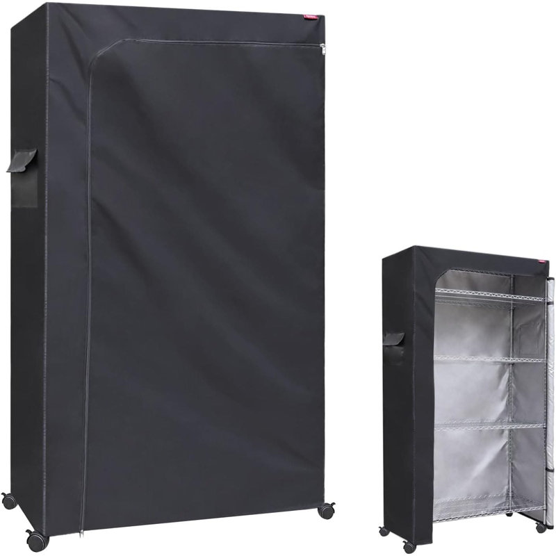 Waterproof Wire Shelf Cover With Clear Front Panel & Two-Way Zipper - Heavy Duty Oxford Fabric Protection For Storage Racks And Shelving Units