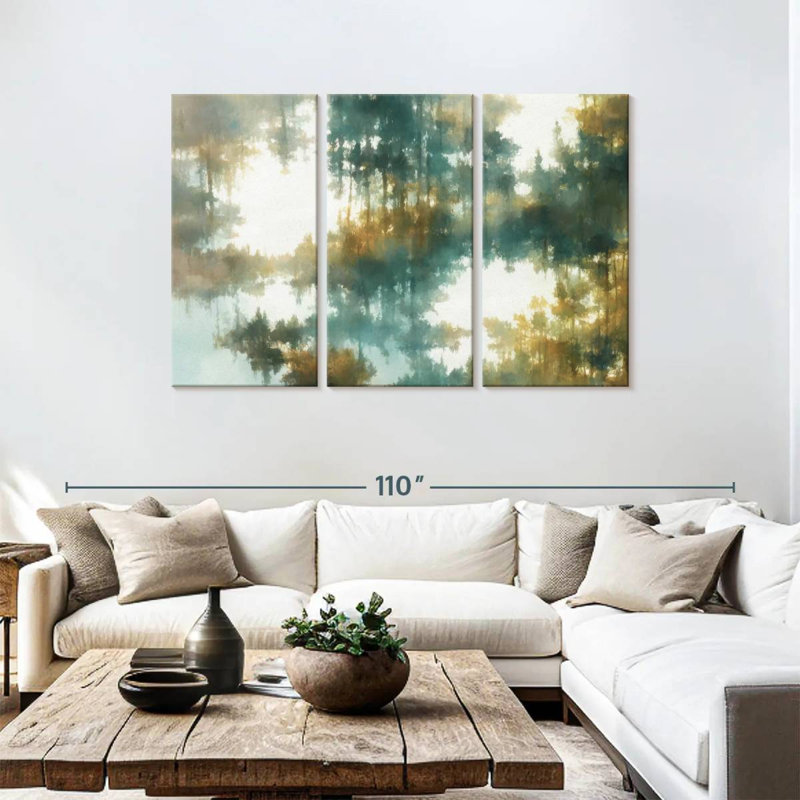 Avery Abstract Green Forest View, 48" H x 74" W