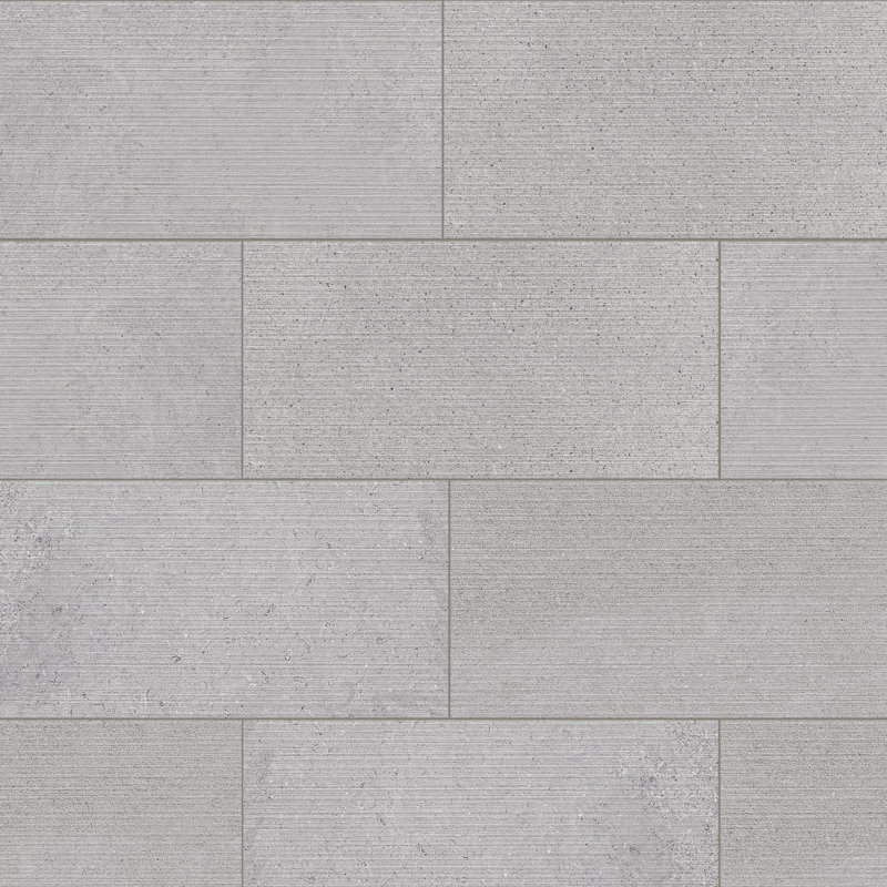 Carrelage mural en porcelaine 11 3/4 po x 23 1/2 po Sensa Stripes, Grey