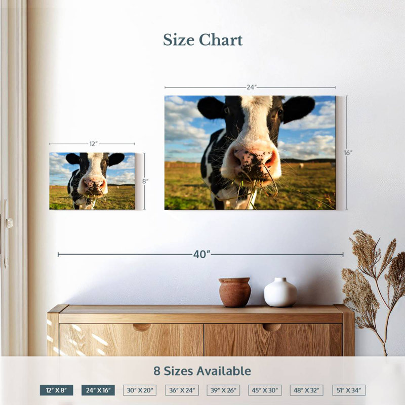 Brampt Cow Selfie, 16" H x 24" W