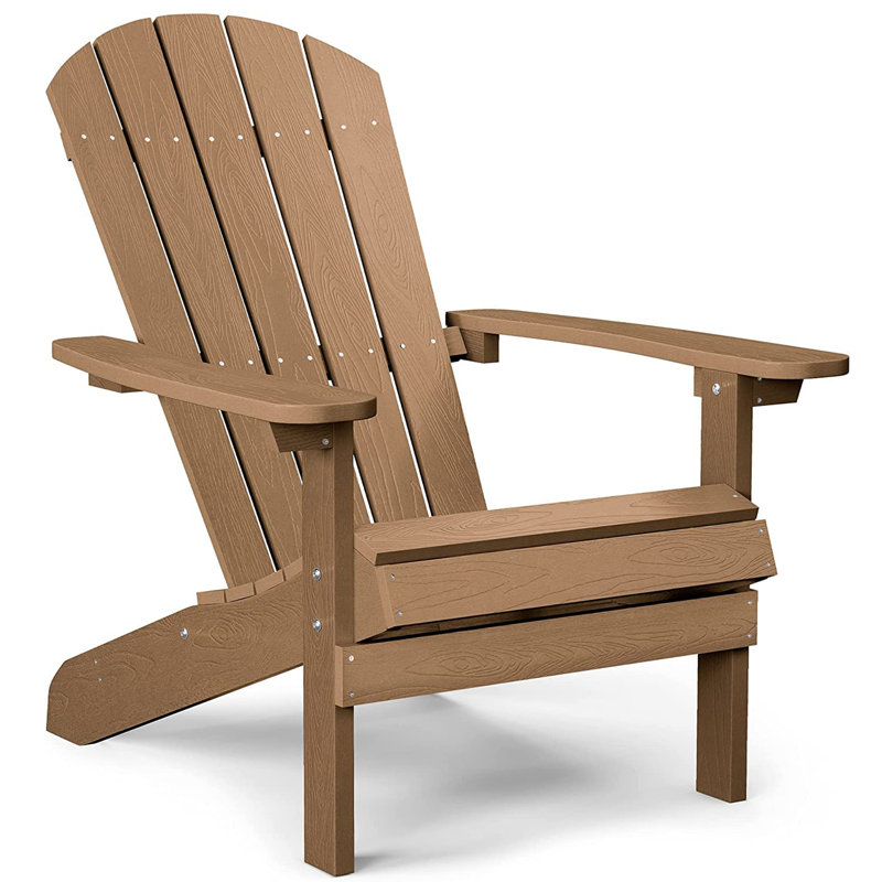 Chaise Adirondack en plastique pour patio, Teck