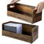 Ensemble de 2 rangements de CD et DVD empilables en bois