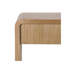 Console moderne à 3 tiroirs avec lattes verticales, conception à bord arrondi, parfaite pour le vestibule, le couloir ou derrière le canapé