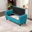 Banc de rangement rembourré 50 po avec accoudoirs roulés, repose-pieds capitonné pour chambre à coucher et entrée-285852831