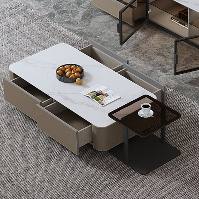 Modern simple rock plate coffee table