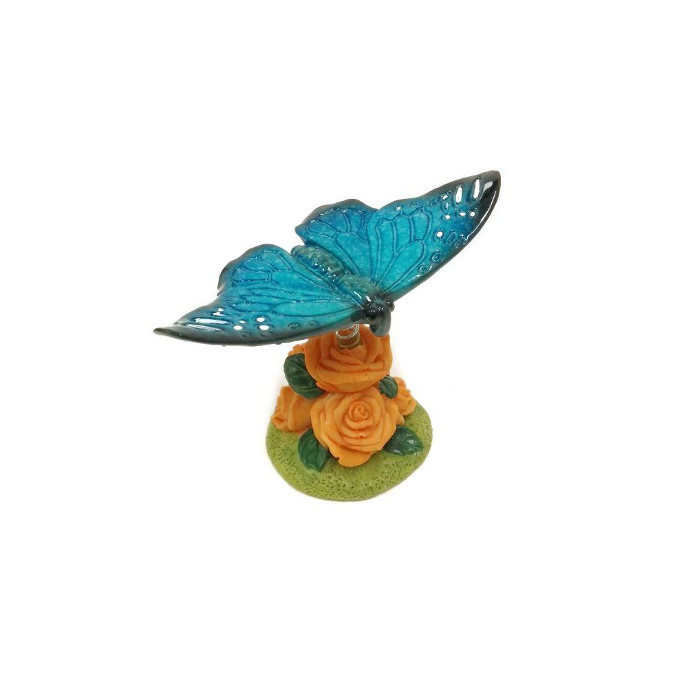 August Grove Deitz Butterfly on Flower | Wayfair