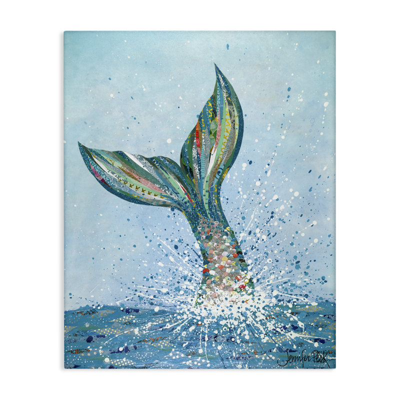 «Diving Mermaid Tail» par Jennifer Peck, H 20 po x l 16 po