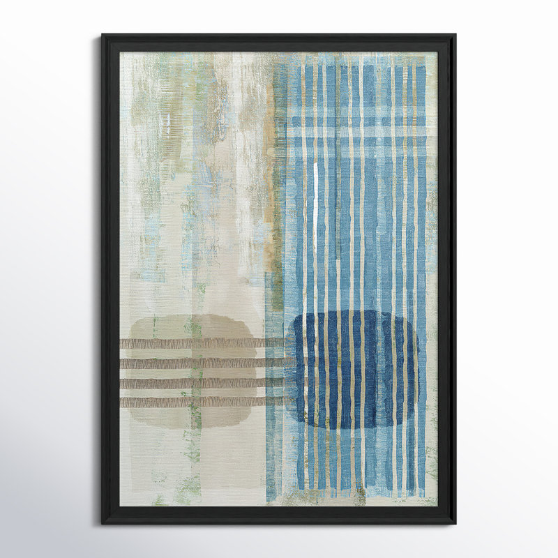 «Blue Blue Horizon III», toile encadrée de qualité supérieure - prête à être accrochée, H 42,5 po x l 30,5 po x P 1 po