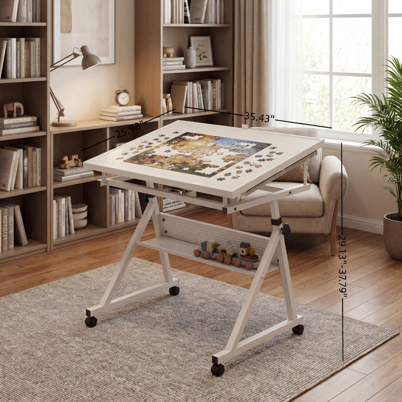 Planche à découper 1800 pièces en métal pour adultes - livrée avec 4 plateaux pour un tri facile, fait un excellent cadeau, blanc