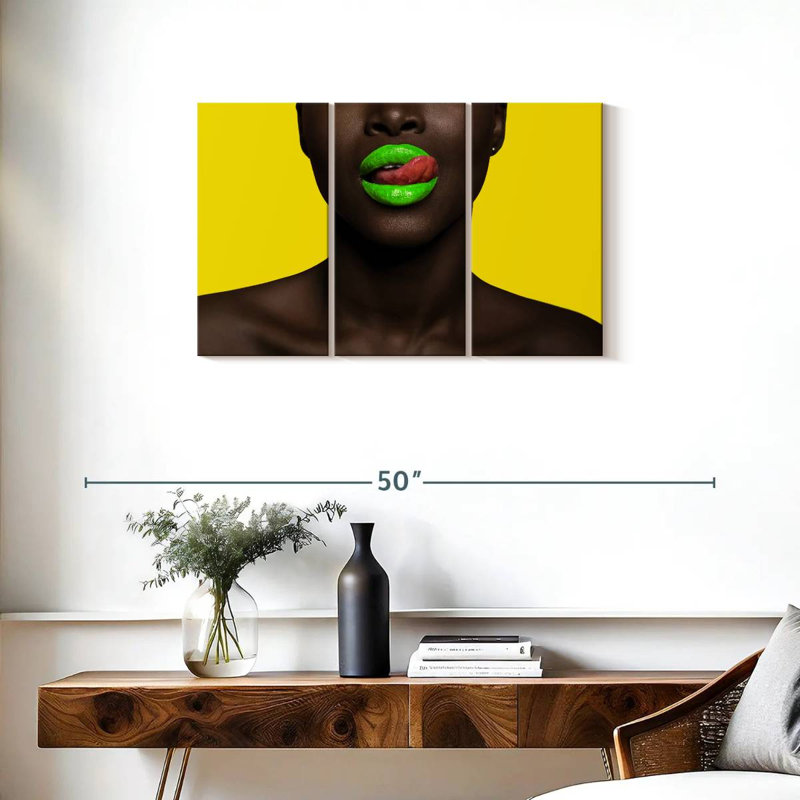 Sexy Green Lips, 20" H x 33" W