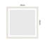 Miroir de salle de bain 30 po x 30 po à DEL avec façade et rétroéclairage, miroir de meuble-lavabo mural avec cadre en aluminium, antibuée, mémoire, 3 couleurs, gradation continue-130940258-130940260-130940259